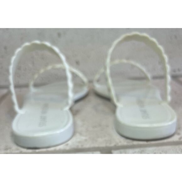 Stuart Weitzman BRAIDA SAWYER JELLY SANDAL White Braided Straps Slide Size 8 - Picture 7 of 15